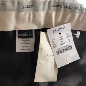 J. Crew Wool Lined Favorite Fit Pants, sz 4